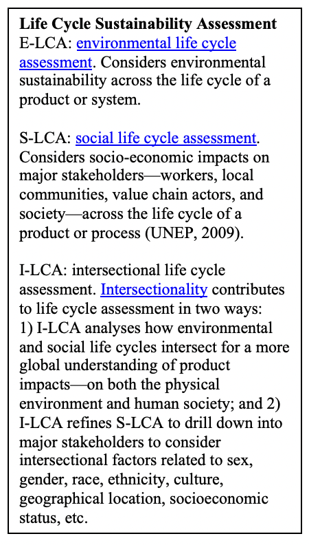 life cycle sustainability Assessment