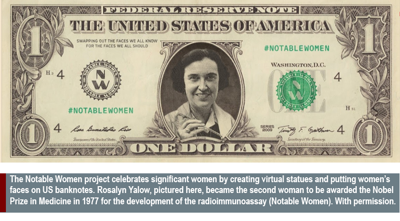 Rosalyn Yalow on virtual dollar bill