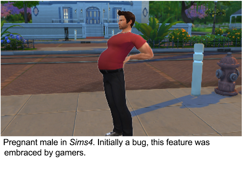 pregnant male in Sims4